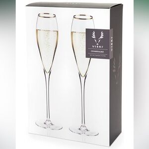 Viski Champagne Flutes NWB